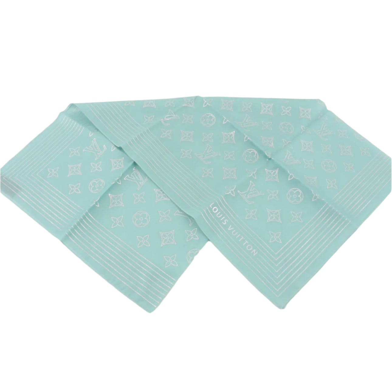 Pre-Owned Louis Vuitton Monogram Scarf (Blue)