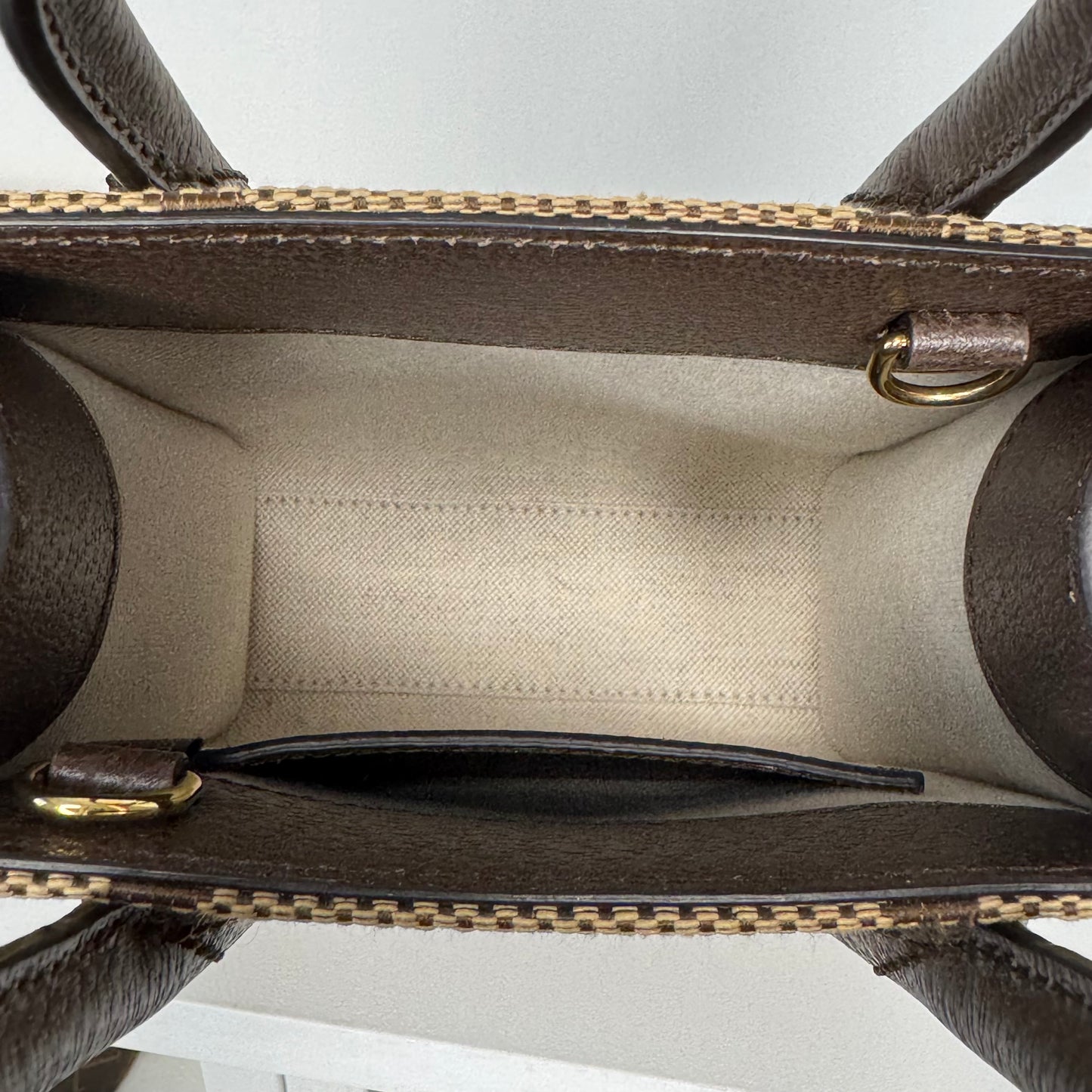 Pre-Owned Gucci Jumbo Mini Web Canvas & Leather Tote Crossbody GUC.B.1043