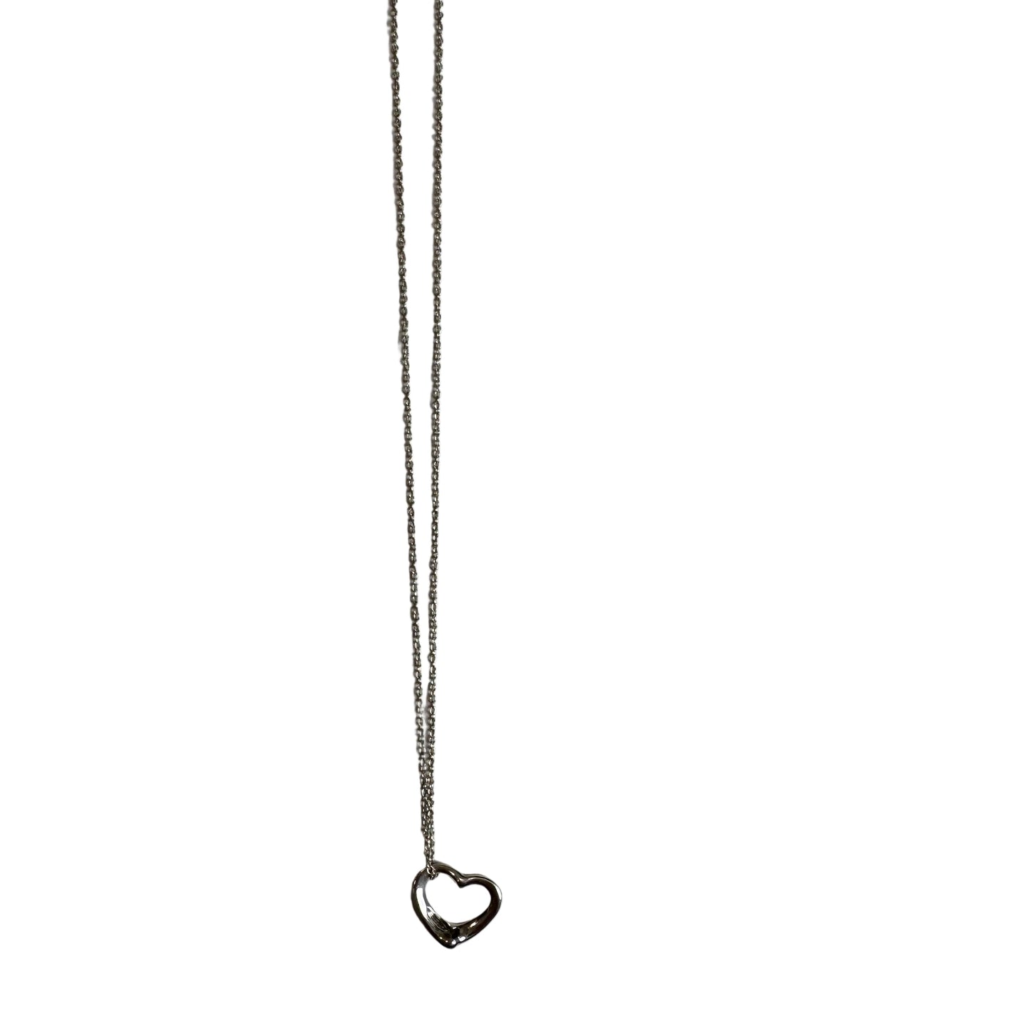 Pre-Owned Tiffany Sterling Silver Open Heart Necklace