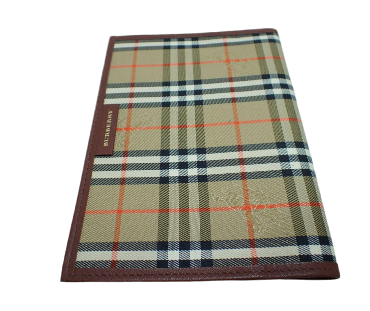 Preowned Burberry Haymark Check & Leather Agenda Cover-BUR.S.1002
