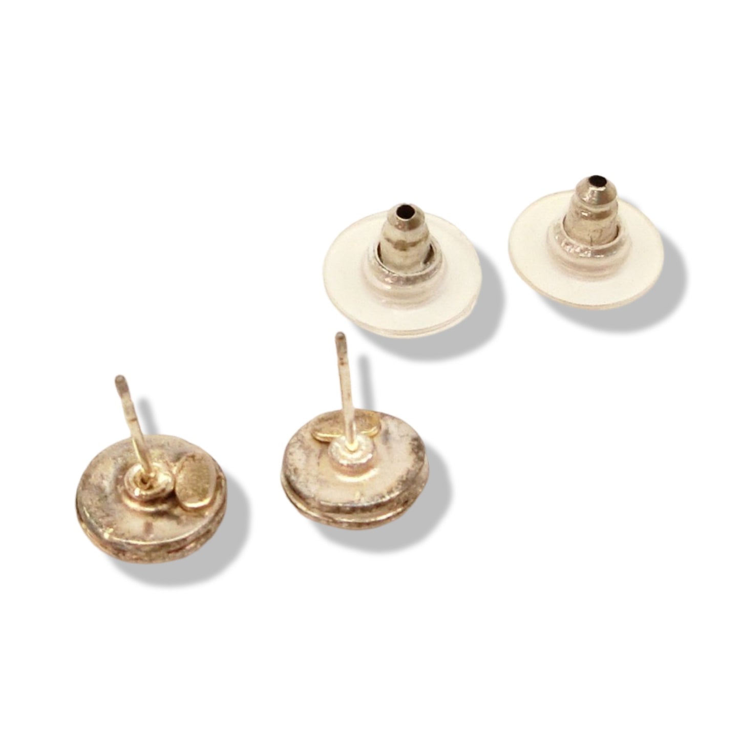 Pre-Owned Chanel Orange Acrylic Stud Earrings