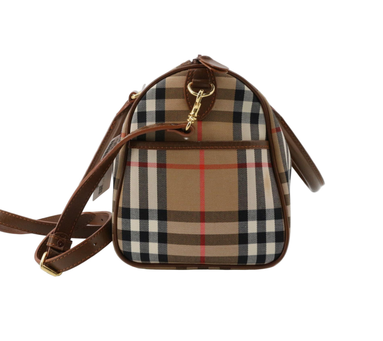 Pre-Owned Burberry Boston Haymark Check Top Handle with Strap BUR.B.1017