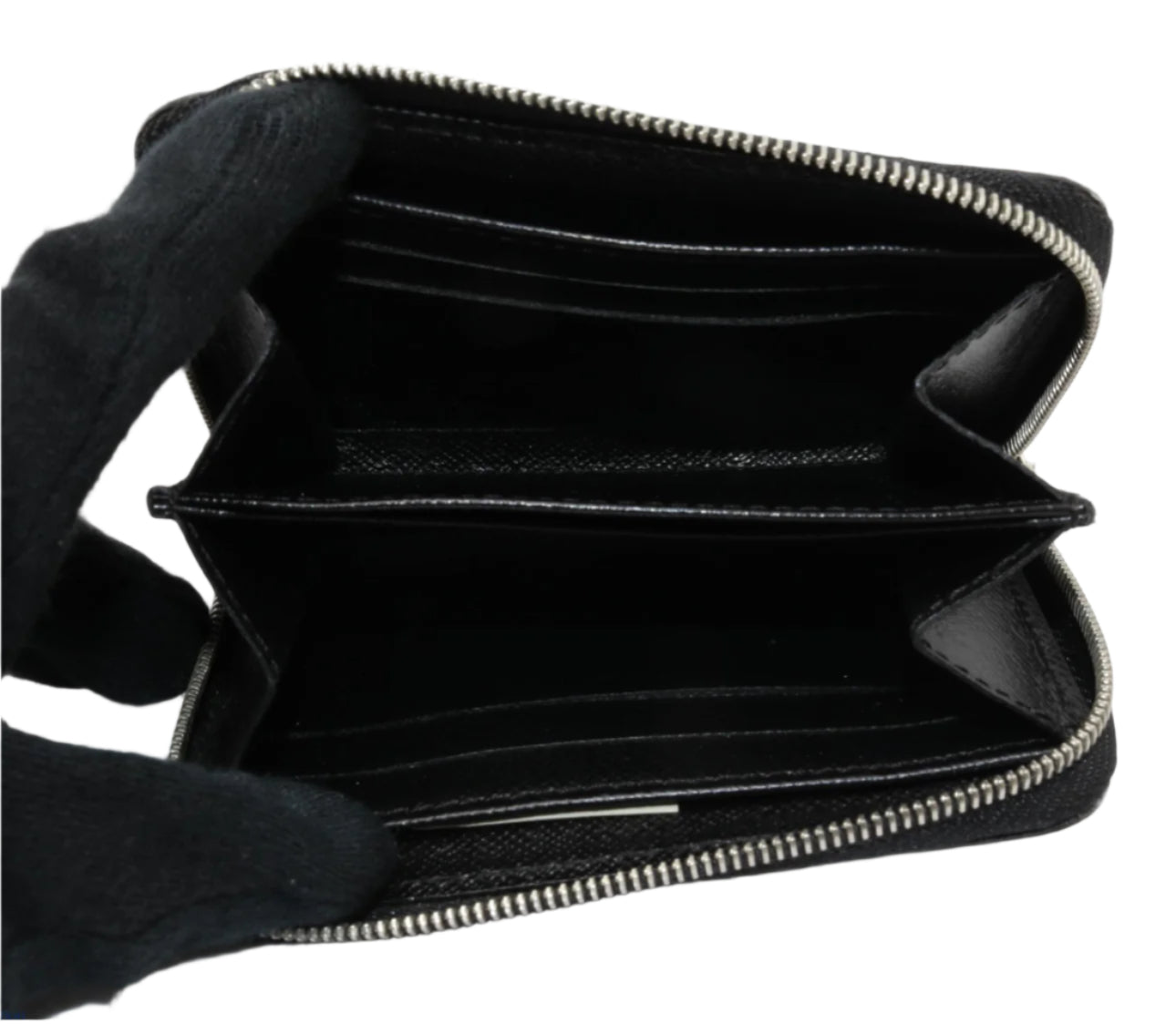 Pre-owned Louis Vuitton Zippy Coin Purse Epi Leather Wallet (Black)-LOU.S.1077
