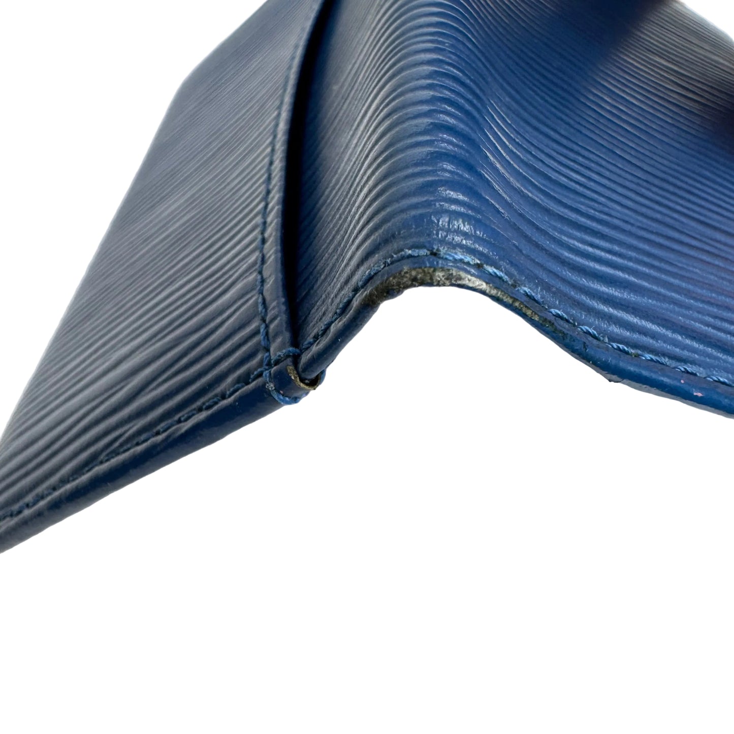 Pre-Owned Louis Vuitton Pocket Organizer Epi Leather Card Holder (Toledo Blue) LOU.S.1182