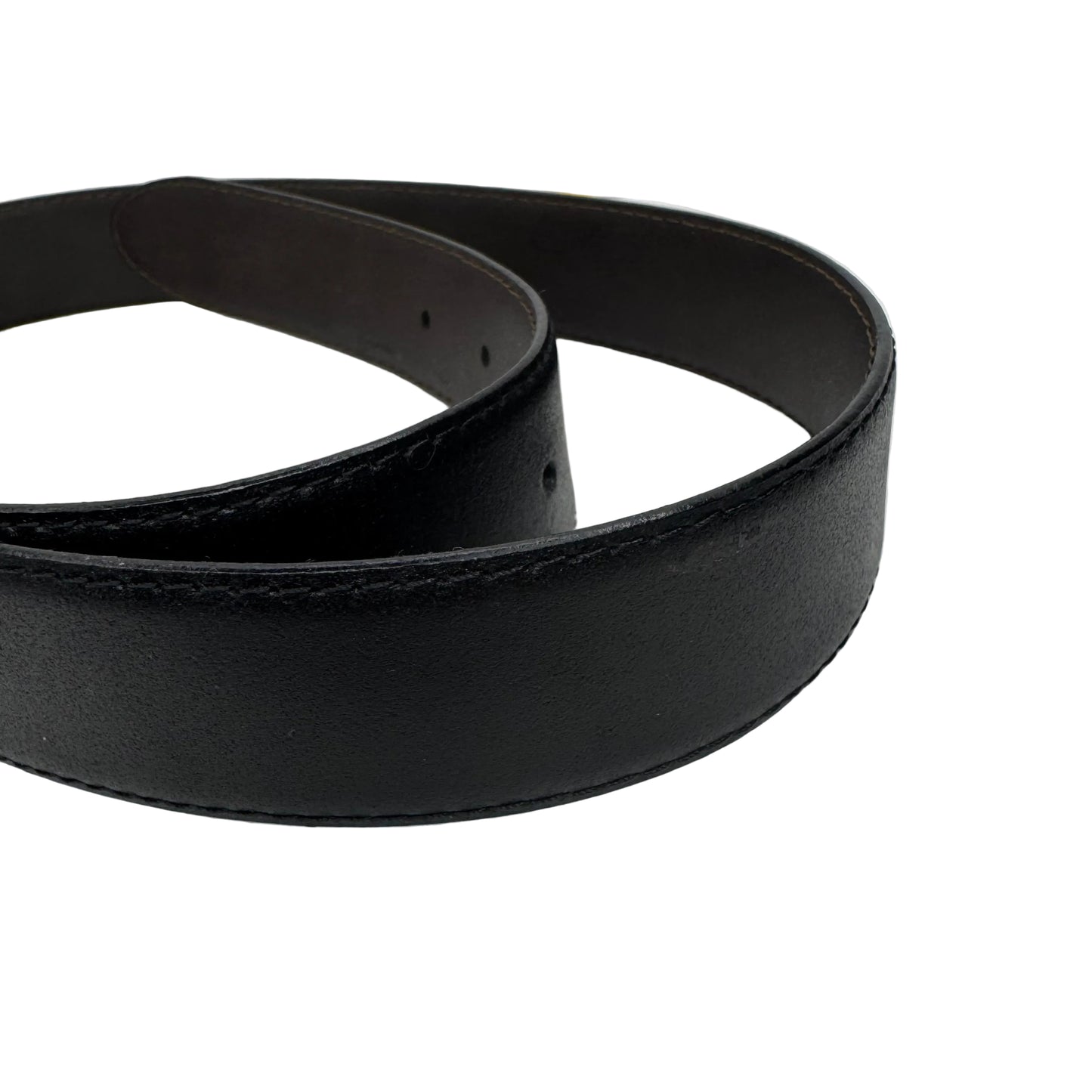 Pre-Owned Burberry Reversable Leather Belt 105 (Black/Brown)