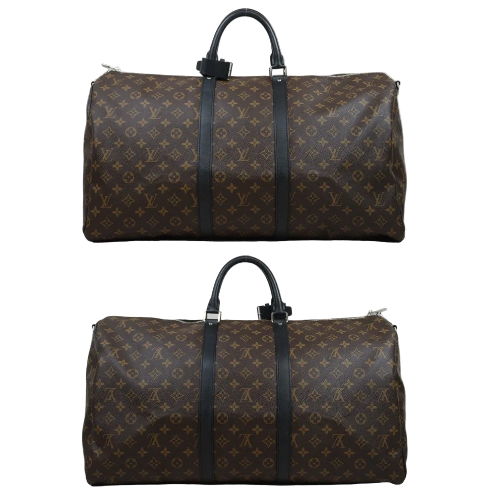 Pre-Owned Louis Vuitton Keepall 55 Bandoulier Monogram Macassar Canvas Travel Bag LOU.T.1013