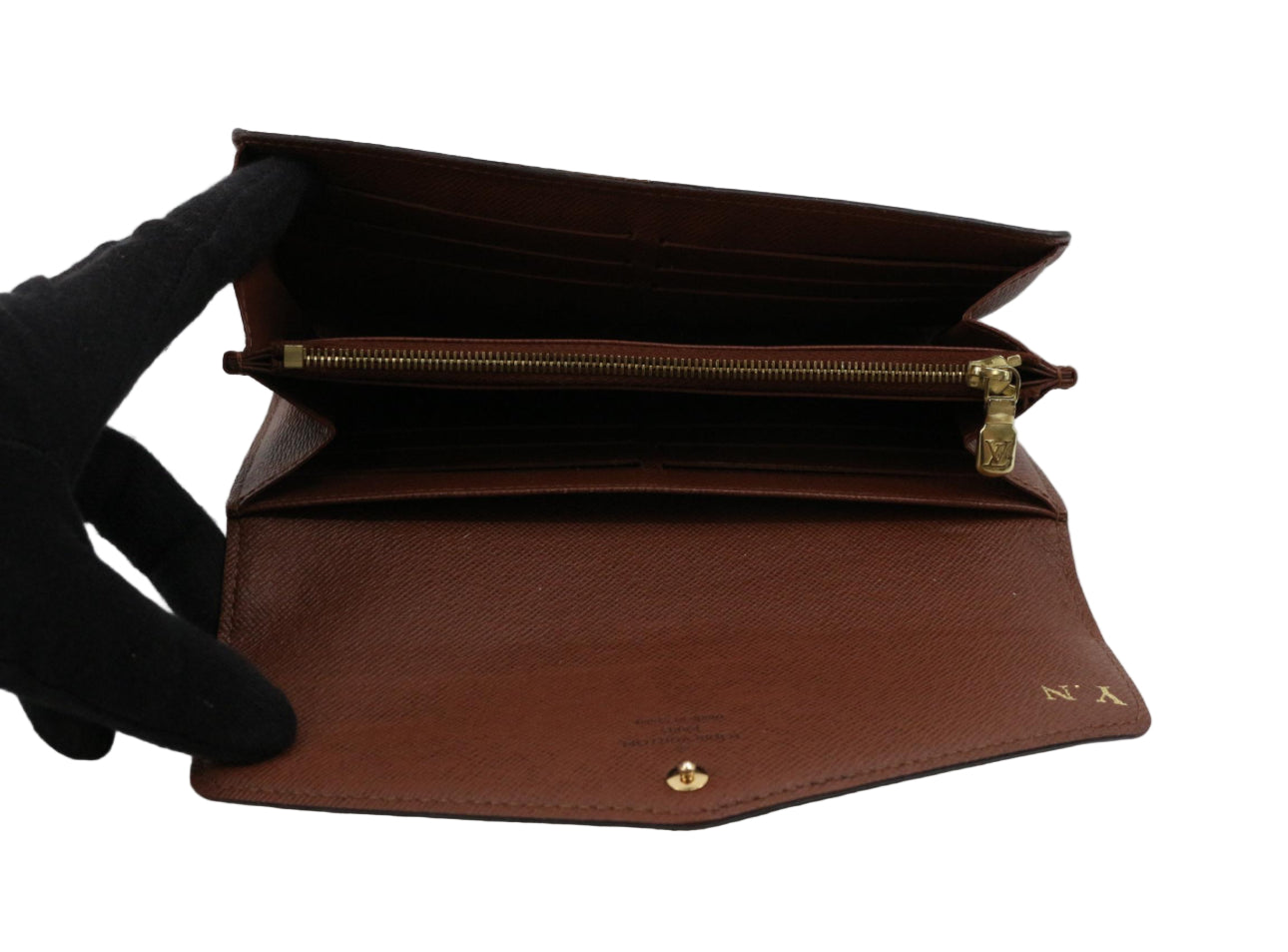 Pre-Owned Louis Vuitton Sarah Monogram Classic Long Wallet w Initials LOU.S.1150