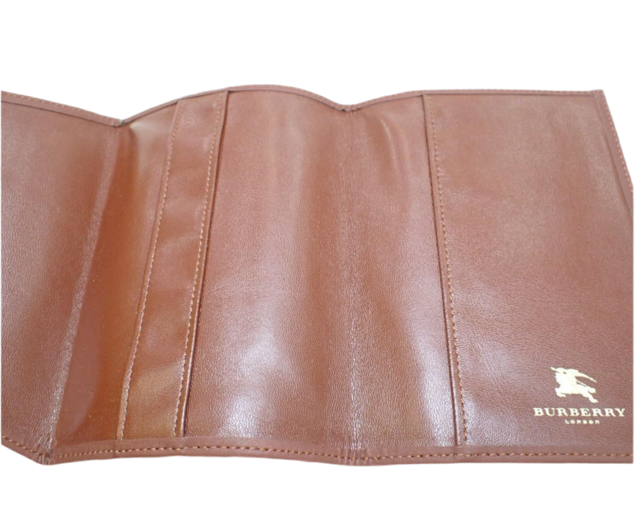 Preowned Burberry Haymark Check & Leather Agenda Cover-BUR.S.1002