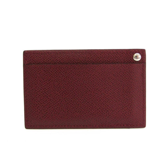 Pre-Owned Hermès Pass Case Epsom Leather Card Case (Bordeaux)
