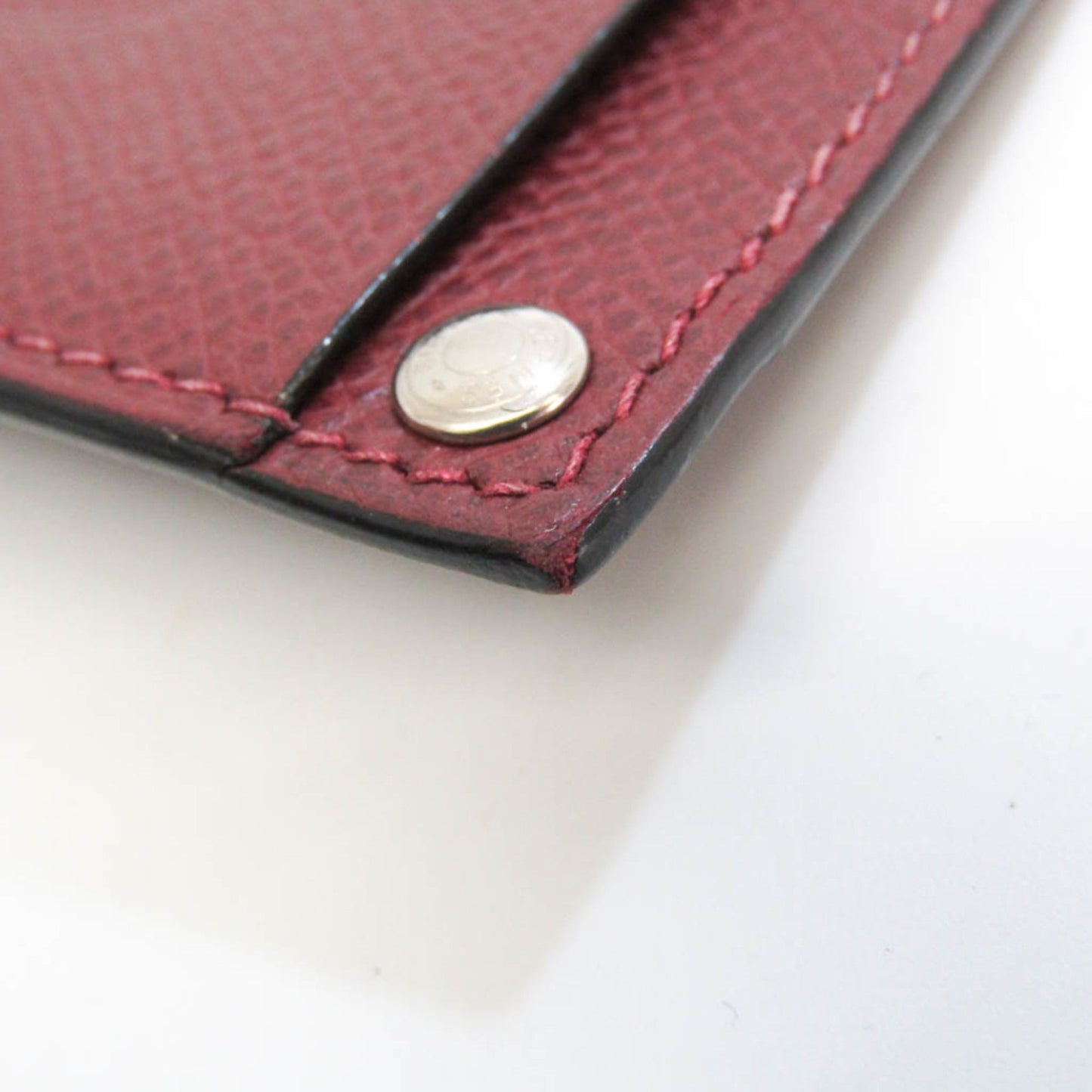 Pre-Owned Hermès Pass Case Epsom Leather Card Case (Bordeaux)