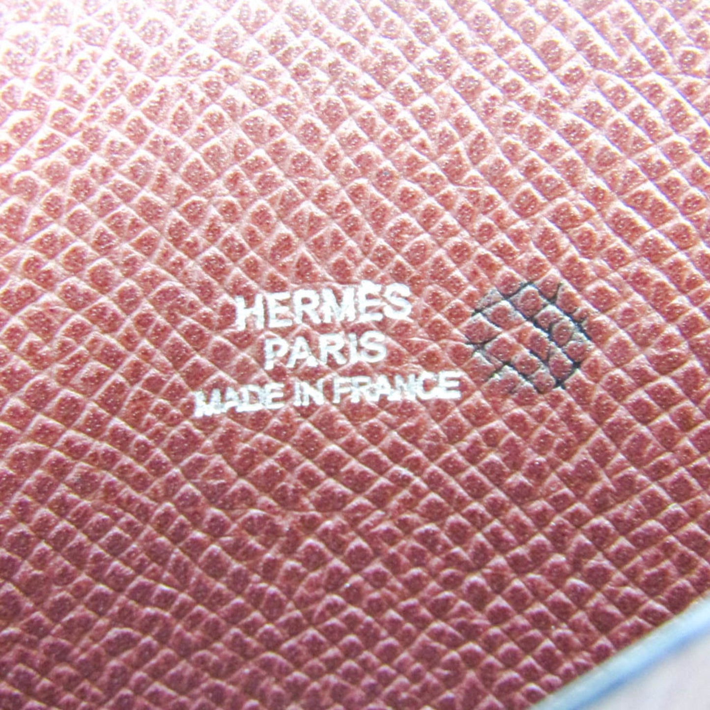 Pre-Owned Hermès Pass Case Epsom Leather Card Case (Bordeaux)