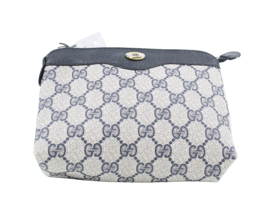 Pre-Owned Gucci Vintage GG Supreme Small Coated Canvas Clutch (Blue) GUC.B.1036