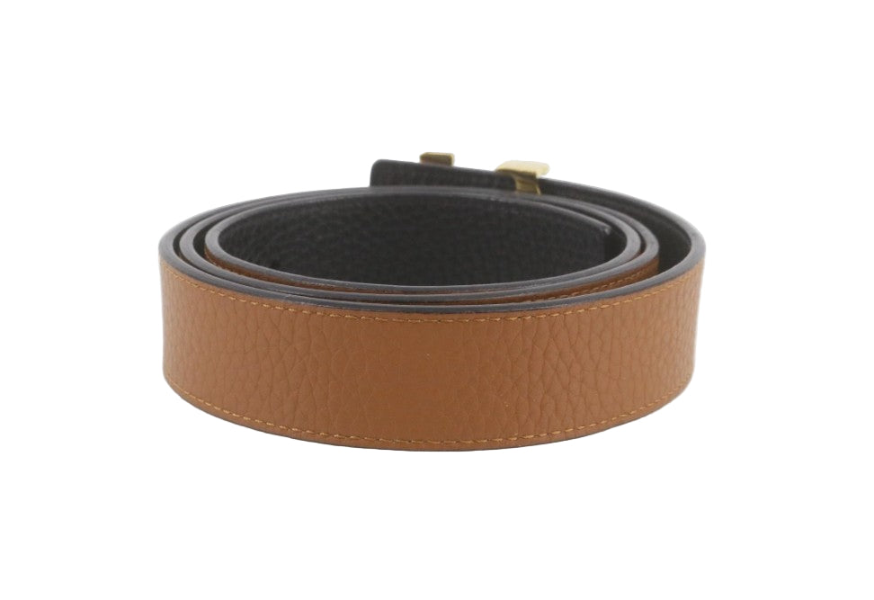 Pre-Owned Louis Vuitton Santour Tan & Black Reversable Belt 30mm LOU.A.1012