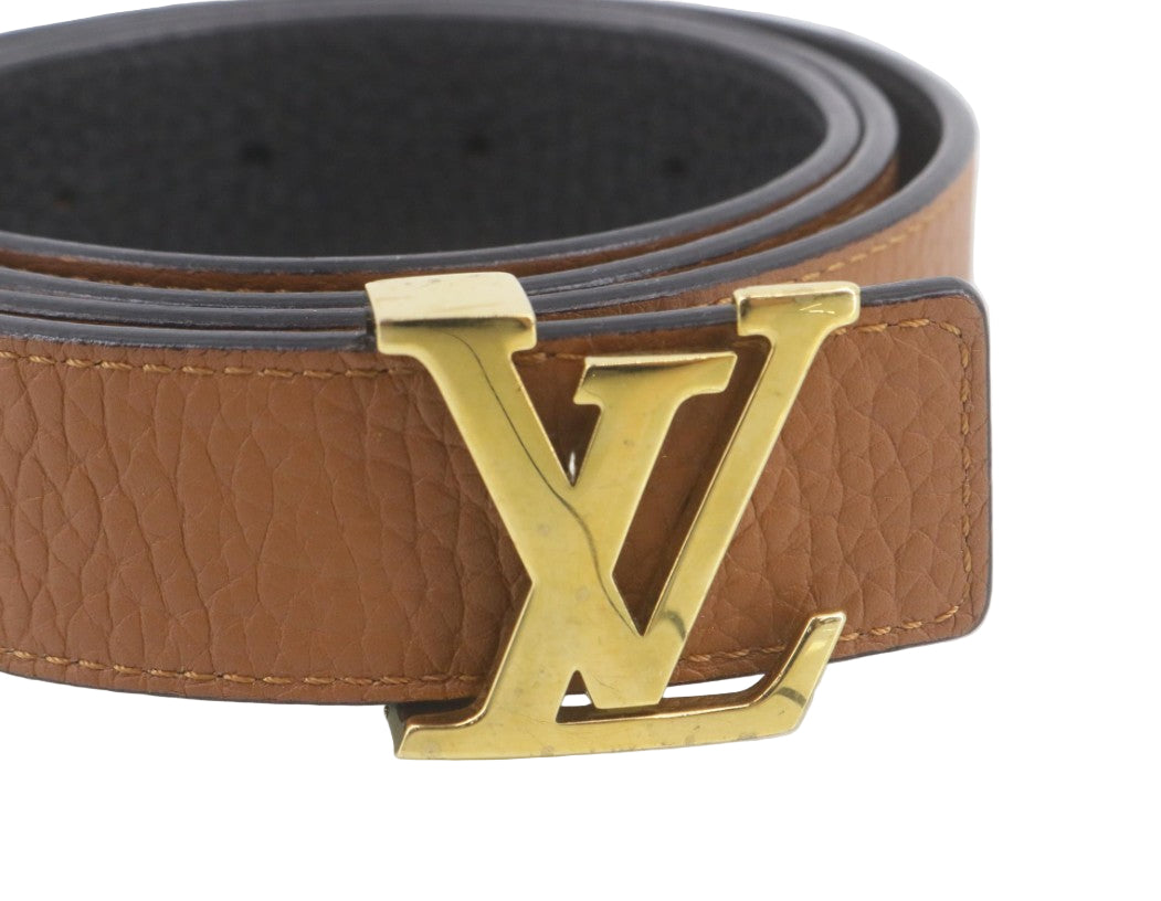 Pre-Owned Louis Vuitton Santour Tan & Black Reversable Belt 30mm LOU.A.1012