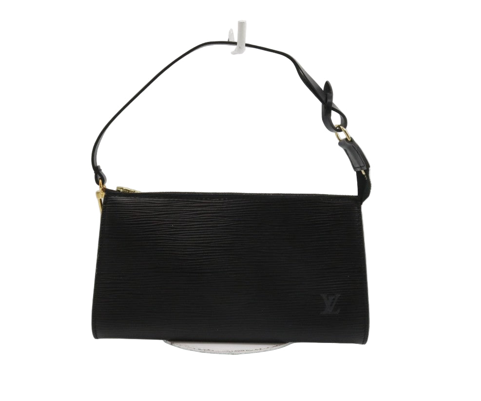 Pre-Owned Louis Vuitton Pochette Accessories Epi Leather Shoulder Bag (Black) LOU.B.1109