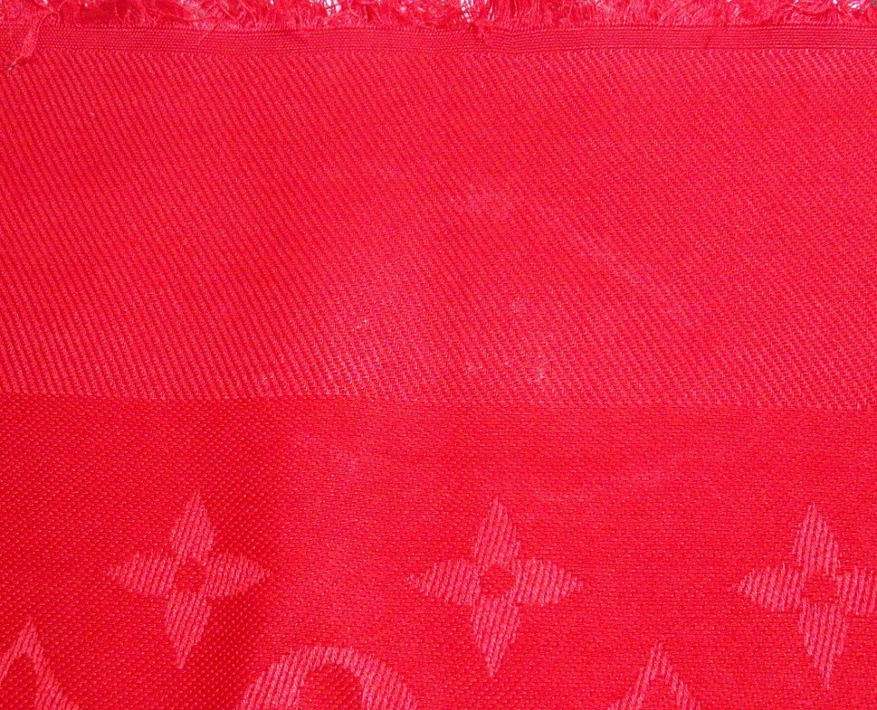 Pre-Owned Louis Vuitton Monogram Classic Blanket Shawl (Red) LOU.A.1048