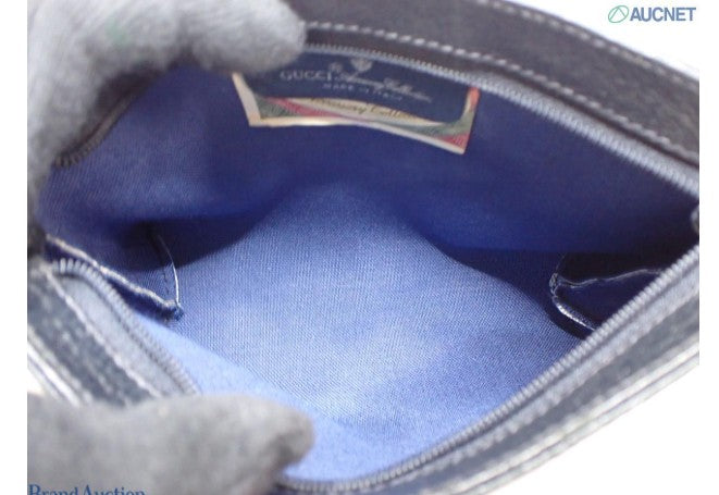Pre-Owned Gucci Vintage GG Supreme Small Coated Canvas Clutch (Blue) GUC.B.1036