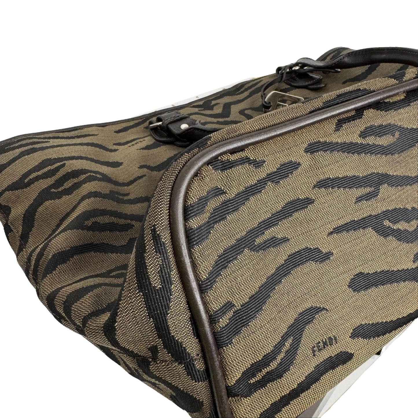 Pre-Owned Fendi Small Tiger Print Tote FEN.B.1004