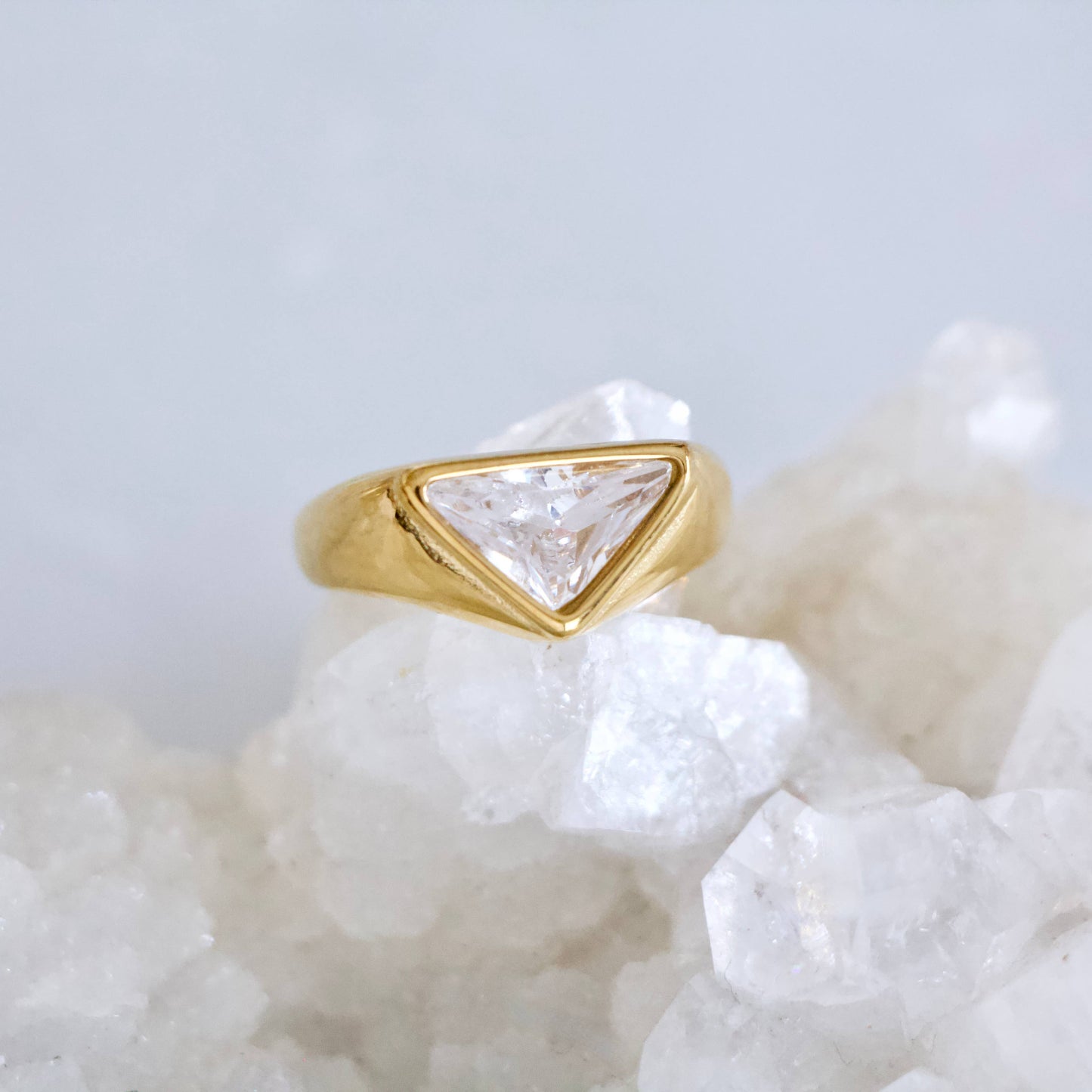 Fashion Triangle Ring Hypoallergenic & Waterproof