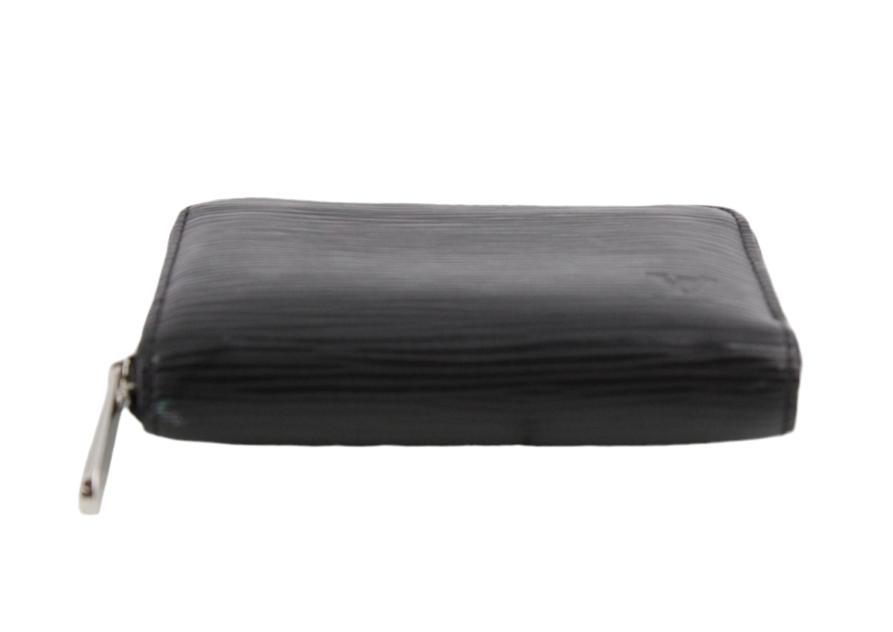 Pre-owned Louis Vuitton Zippy Coin Purse Epi Leather Wallet (Black) LOU.S.1133