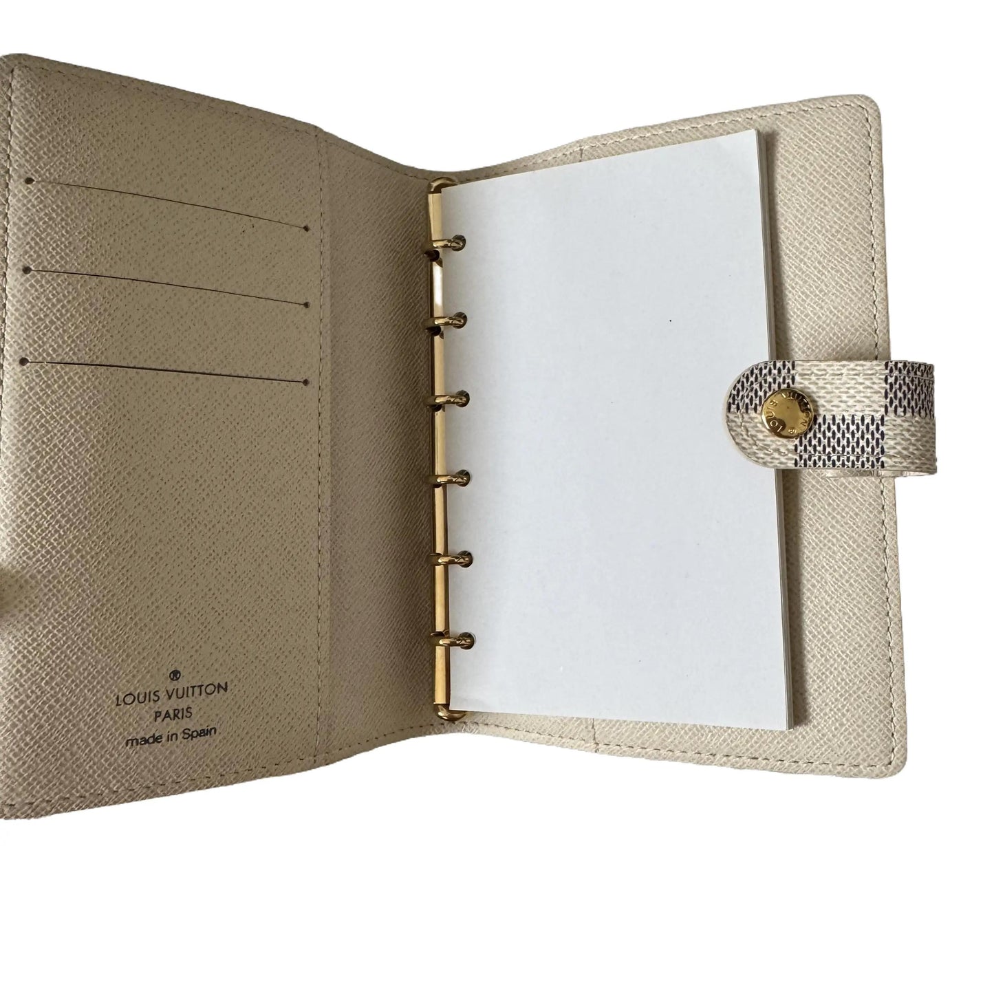Pre-owned Louis Vuitton Small Day Agenda Damier Azur LOU.S.1284