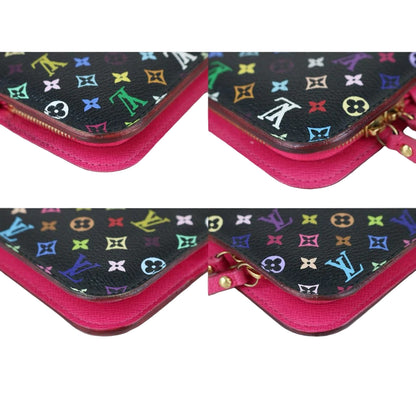 Pre-Owned Louis Vuitton Insolite Long Wallet Monogram Multicolor Takashi Murakami (Black) LOU.S.1104