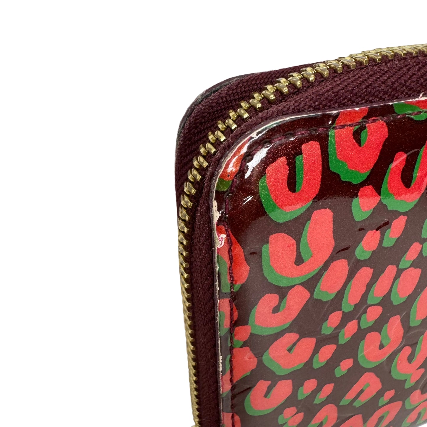 Pre-Owned Louis Vuitton Zippy Stephen Sprouse Leopard Graffiti Vernis Leather Wallet LOU.S.1293