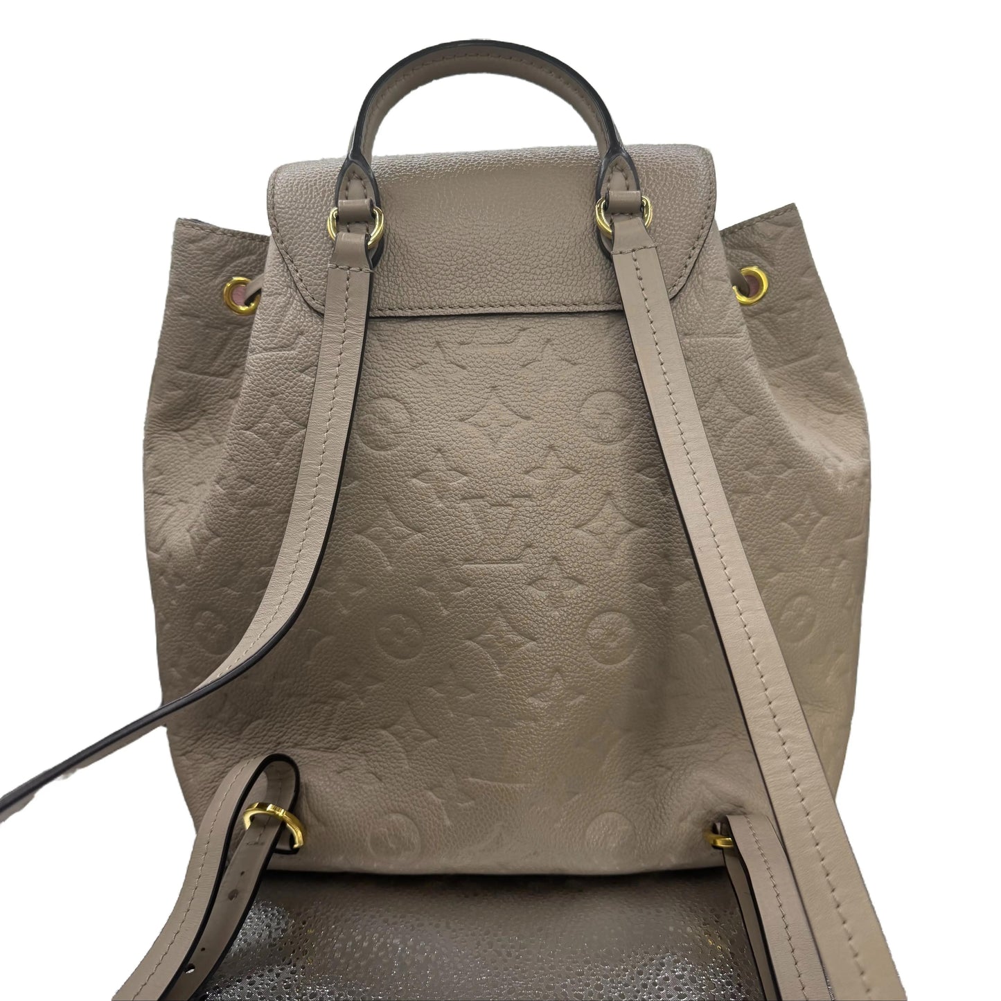 Pre-Owned Louis Vuitton Montsouris Empreinte Leather Backpack (Turtle Dove) LOU.B.1099