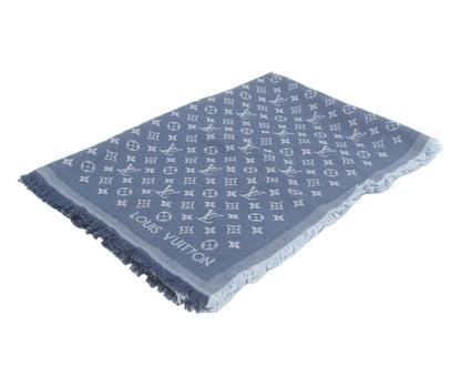 Pre-Owned Louis Vuitton Monogram Denim Shawl (Blue) LOU.A.1047