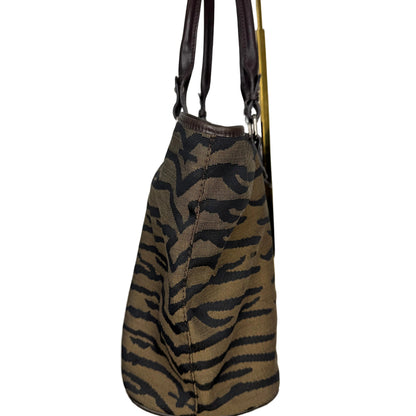 Pre-Owned Fendi Small Tiger Print Tote FEN.B.1004