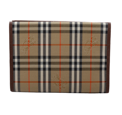 Preowned Burberry Haymark Check & Leather Agenda Cover-BUR.S.1002