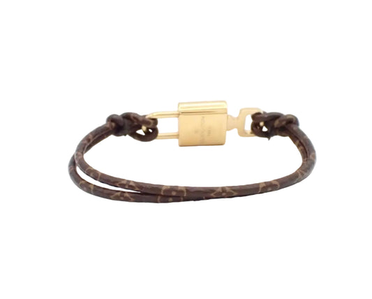 Pre-Owned Louis Vuitton LV Padlock Bracelet (Monogram) LOU.J.1007