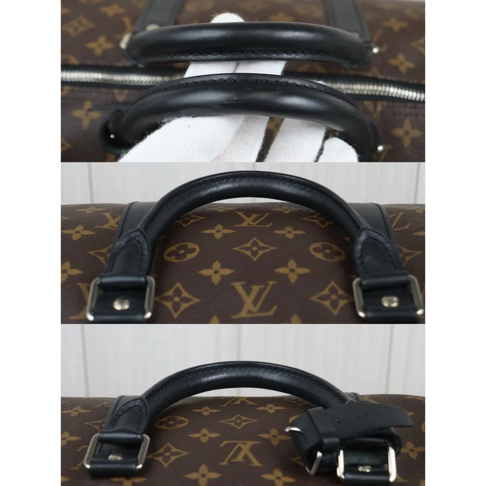 Pre-Owned Louis Vuitton Keepall 55 Bandoulier Monogram Macassar Canvas Travel Bag LOU.T.1013