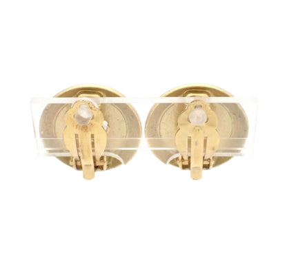Pre-owned Chanel 95’ Medallion Round Clip Ons CHA.J.1080