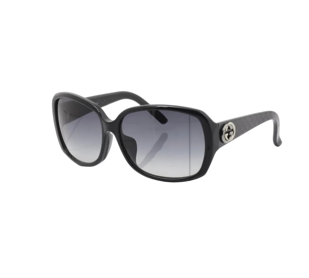 Pre-Owned Gucci Rounded Diamante Sunglasses (Silver) GUC.A.1016