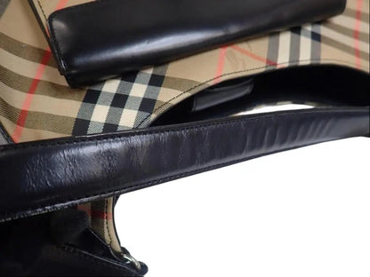 Pre-Owned Burberry Nova Check Shadow Horse Canvas and Leather Shoulder Bag BUR.B.1041