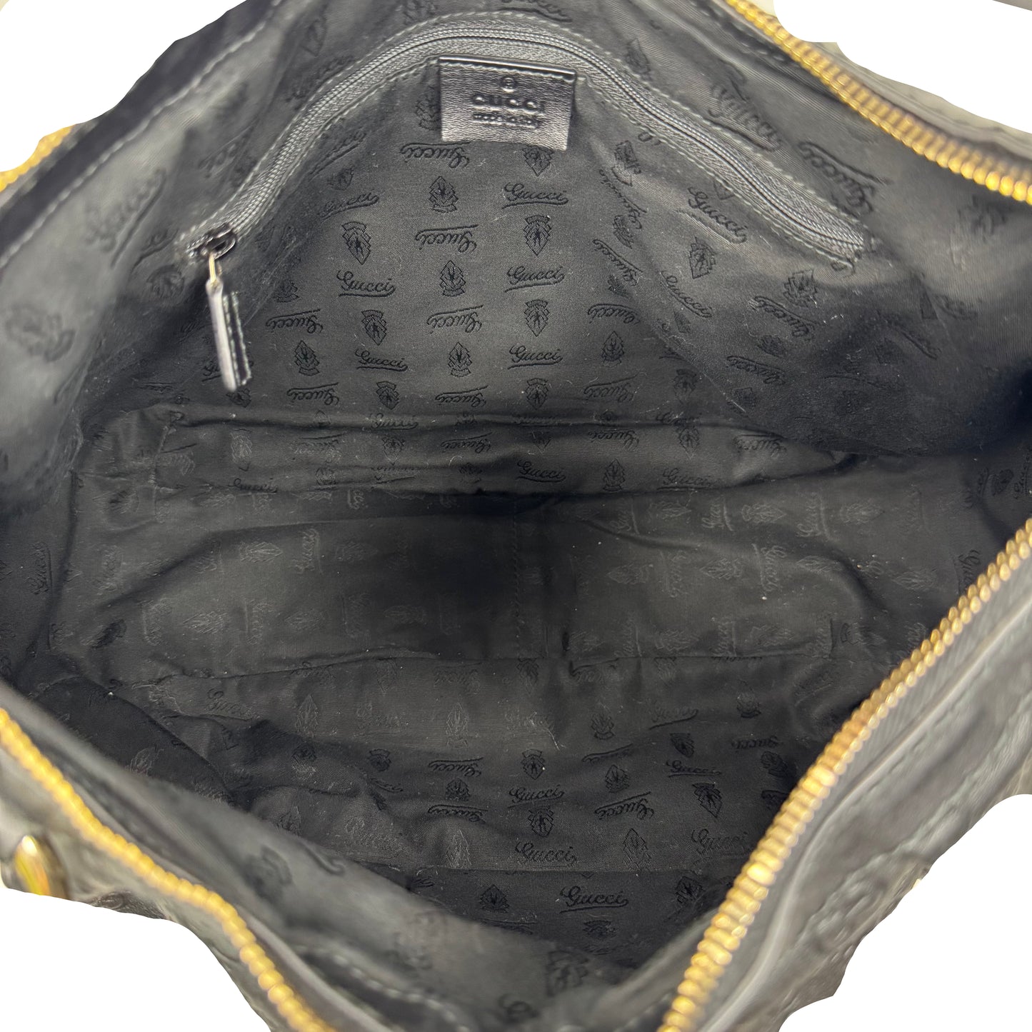 Pre-Owned Gucci Sukey Leather Guccissima Hobo(Black) GUC.B.1084
