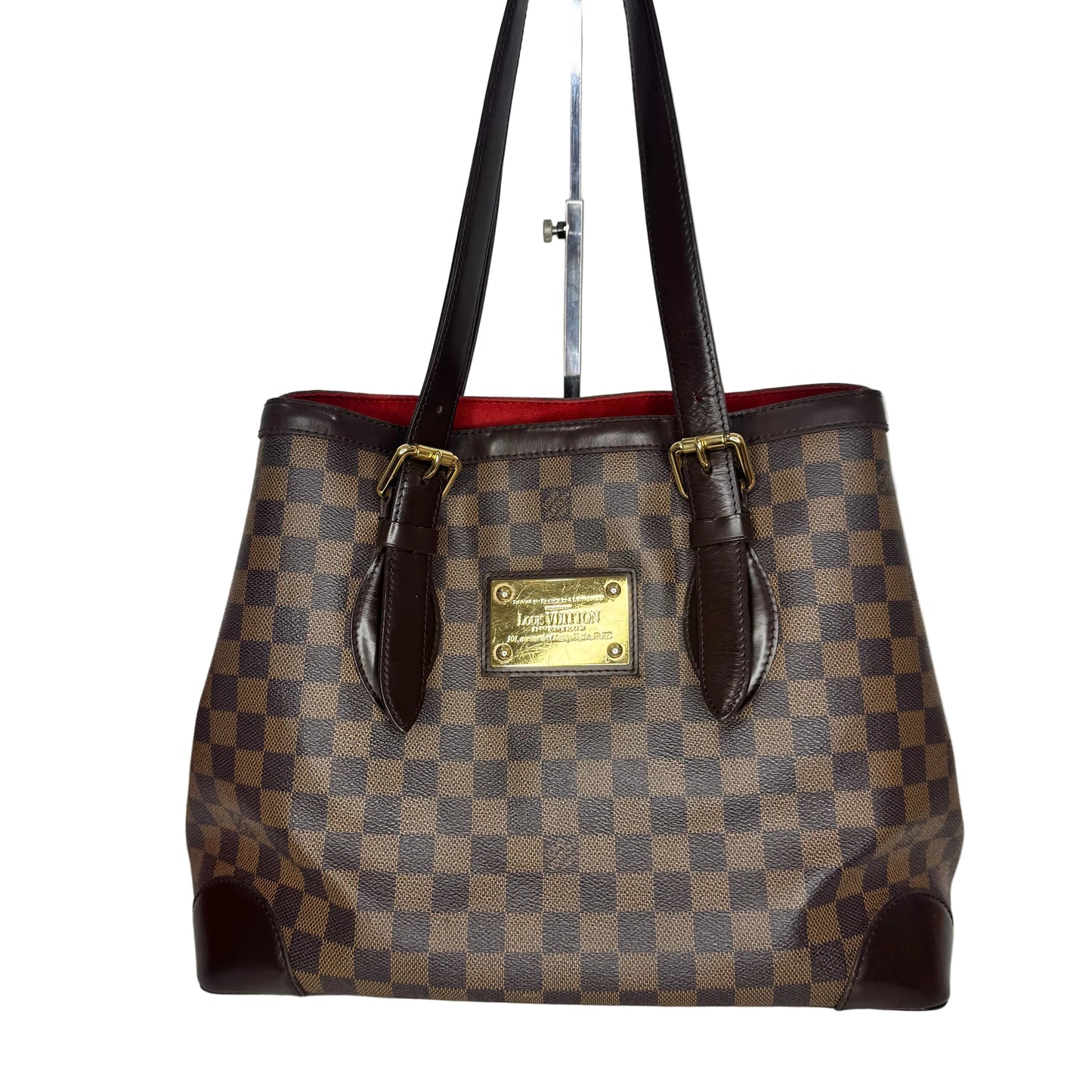 Pre-Owned Louis Vuitton Hampstead MM Damier Ebene Coated Canvas Tote LOU.B.1165
