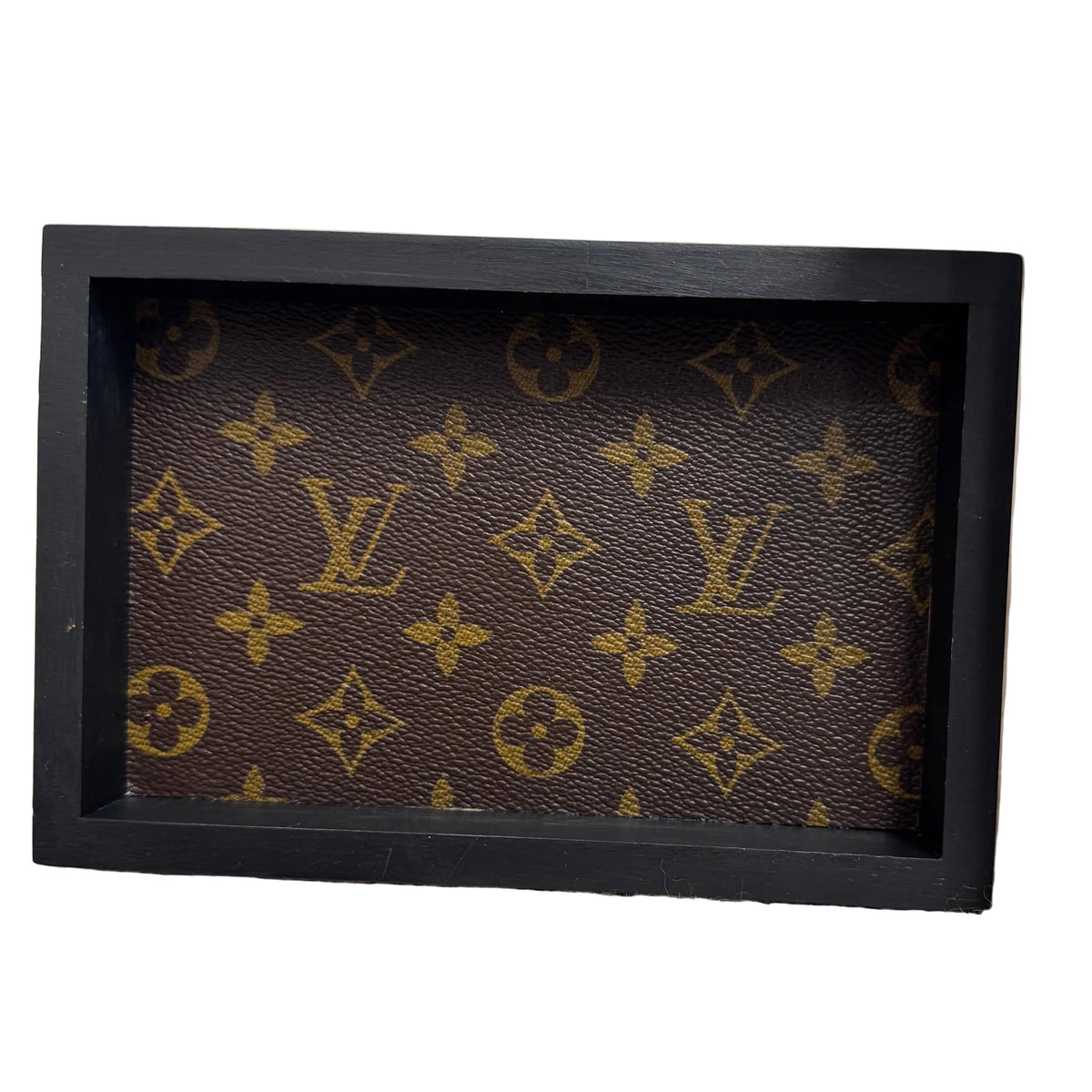 Reimagined Upcycled Authentic Louis Vuitton Monogram Canvas Small Home Tray 5”x7.5”