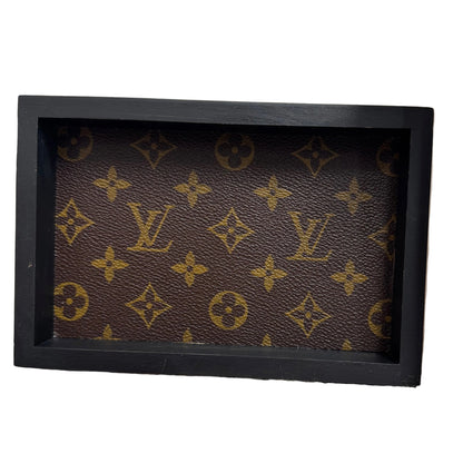 Reimagined Upcycled Authentic Louis Vuitton Monogram Canvas Small Home Tray 5”x7.5”
