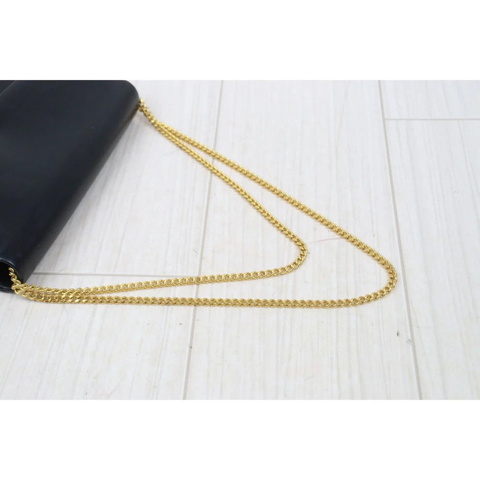 Pre-Owned Dior Vintage Box Calf Shoulder Bag (Navy)