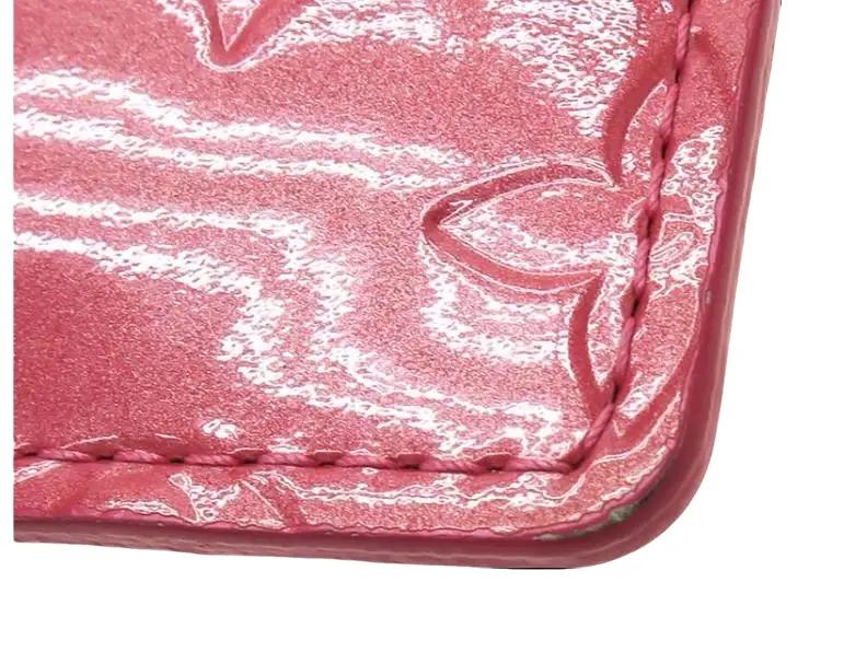 Pre-owned Louis Vuitton Pochette Cle Vernis Leather Card Holder (Pink) LOU.S.1272