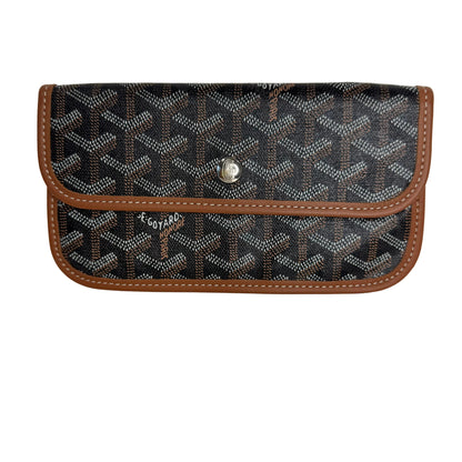Pre-Owned Goyard Saint Louis Coated Canvas Tote (Black & Tan) GOY.B.1002