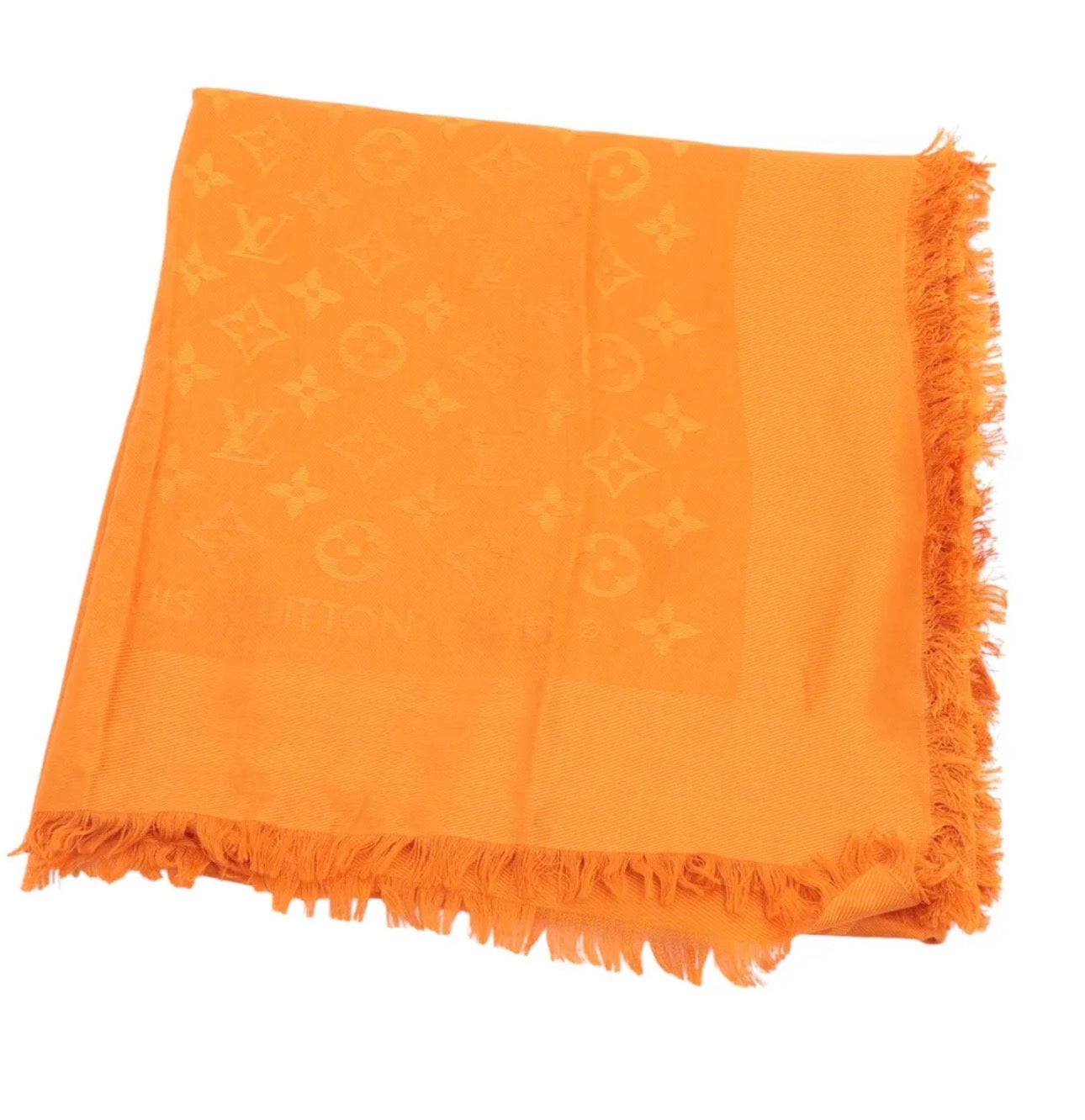 Pre-Owned Louis Vuitton Monogram Classic Blanket Shawl (Orange) LOU.A.1049