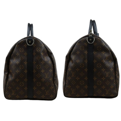 Pre-Owned Louis Vuitton Keepall 55 Bandoulier Monogram Macassar Canvas Travel Bag LOU.T.1013
