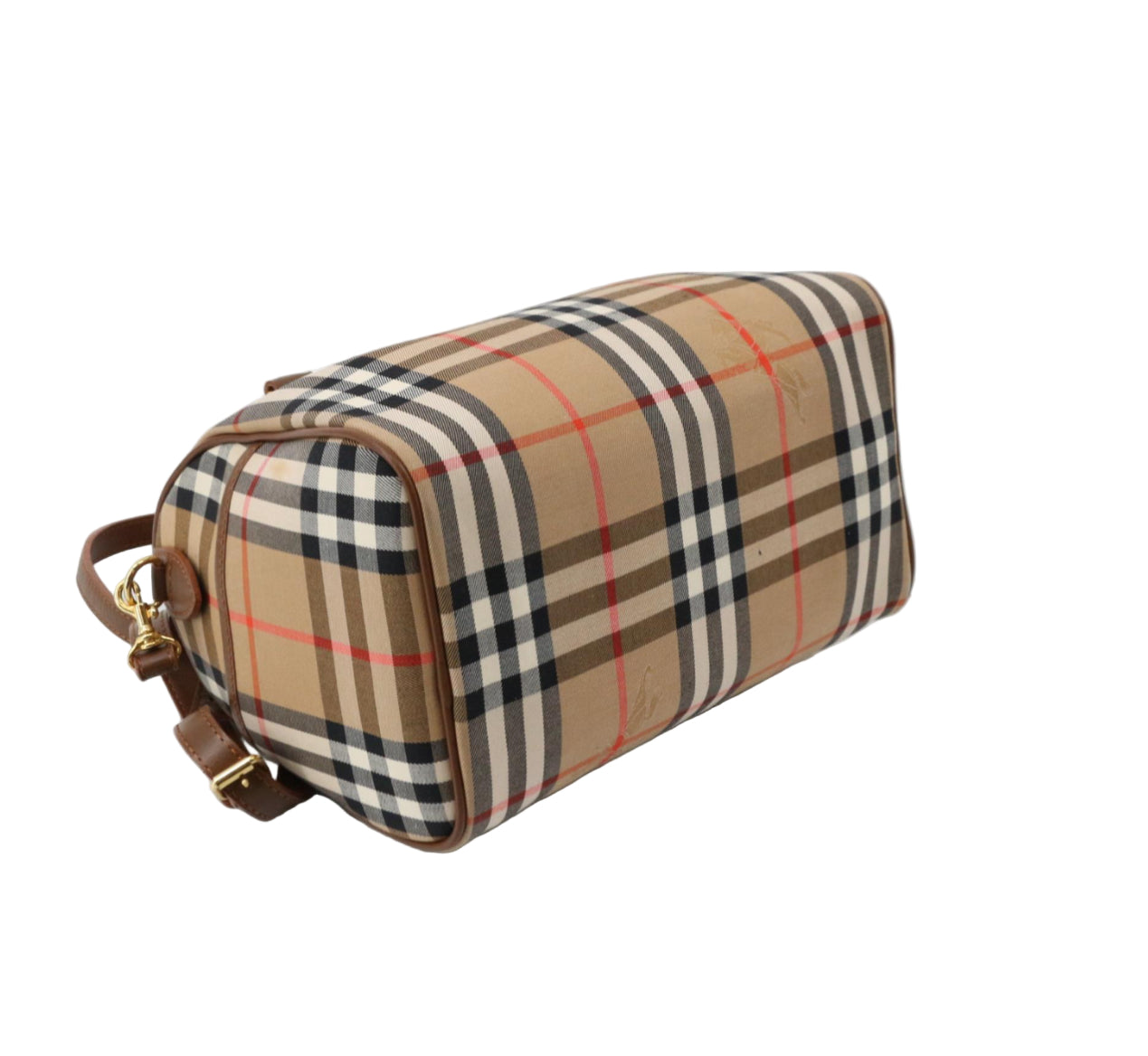 Pre-Owned Burberry Boston Haymark Check Top Handle with Strap BUR.B.1017