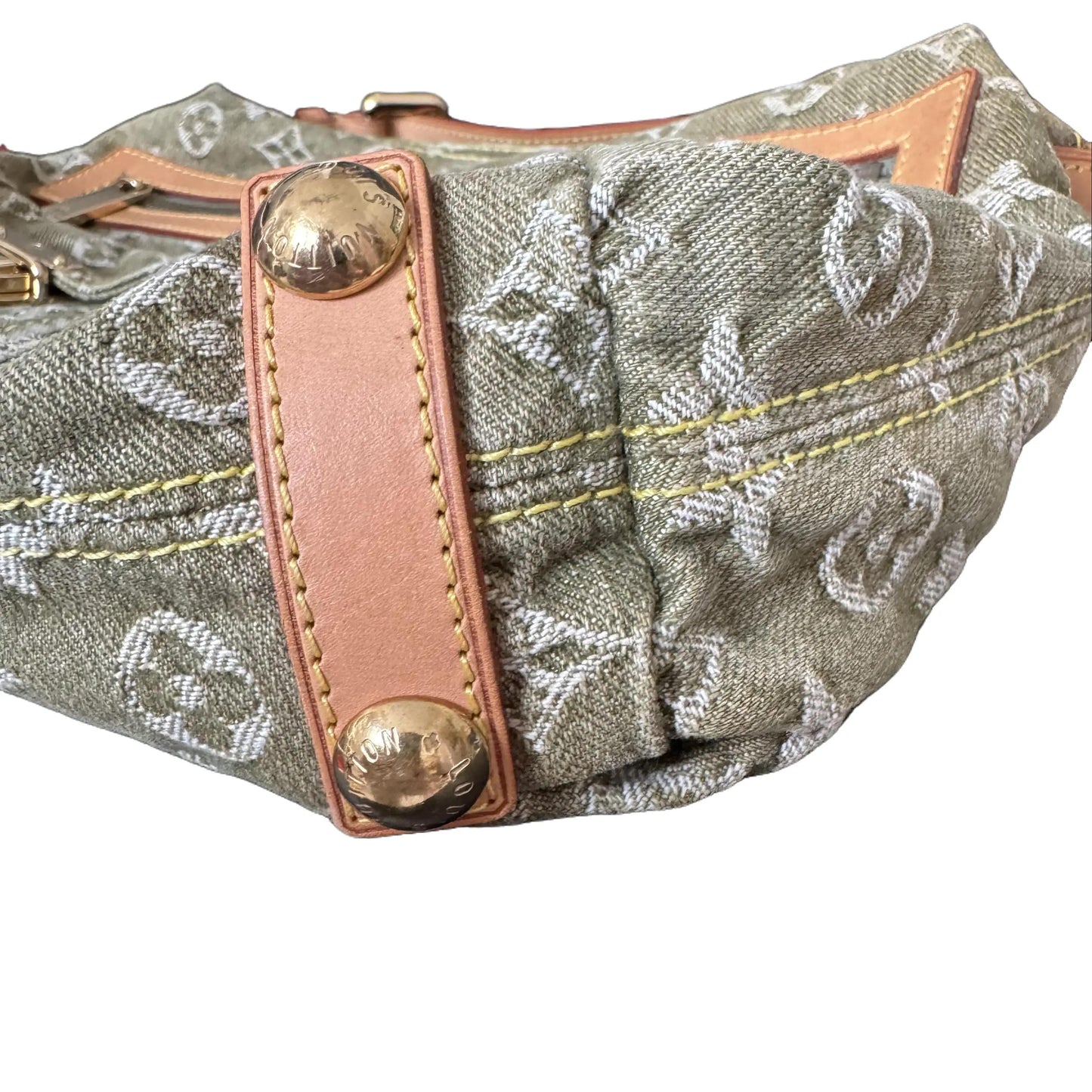 Pre-Owned Louis Vuitton Vintage 2006 Baggy PM Monogram Denim Shoulder Bag LOU.B.1175 (Green)