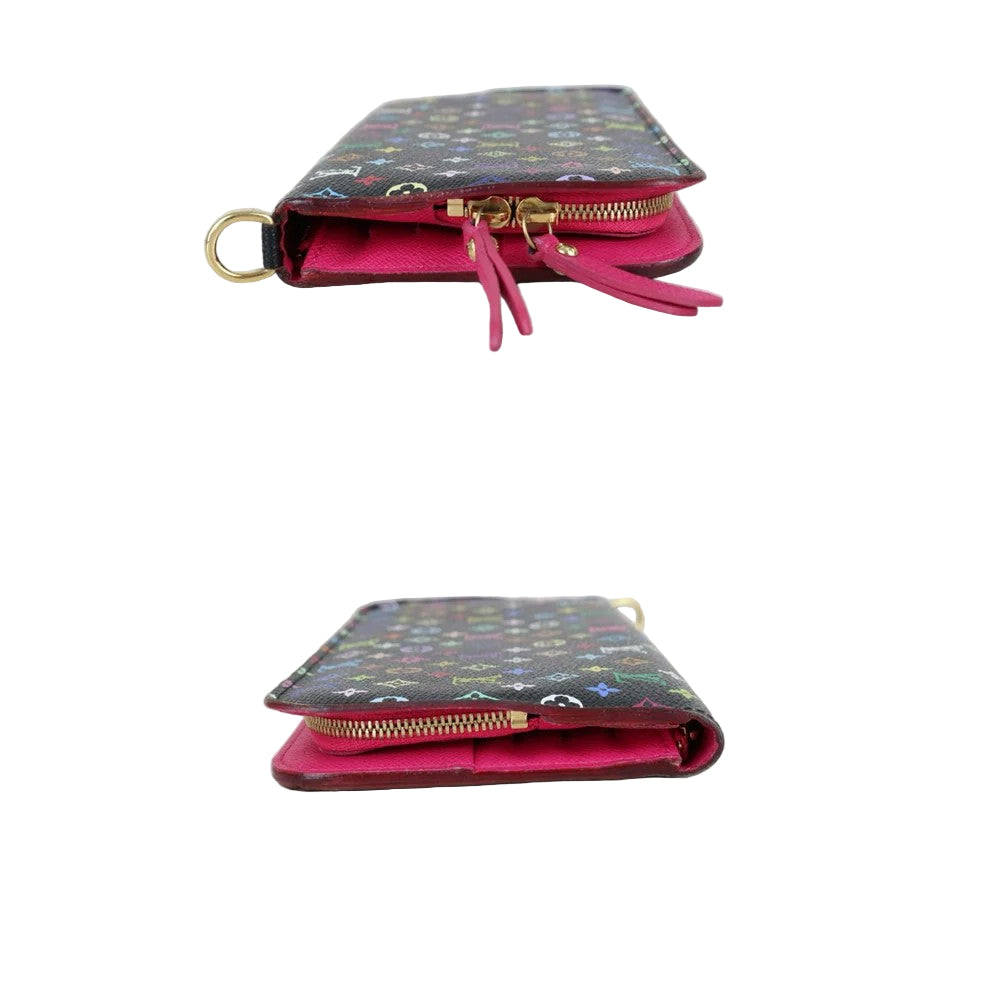 Pre-Owned Louis Vuitton Insolite Long Wallet Monogram Multicolor Takashi Murakami (Black) LOU.S.1104
