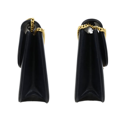 Pre-Owned Dior Vintage Box Calf Shoulder Bag (Navy)