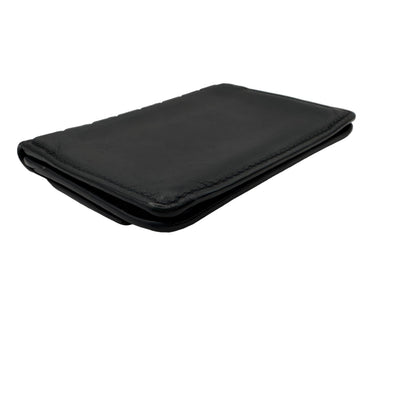 Pre-Owned Bottega Veneta Intrecciato Business Card Holder Leather (Blac) BOT.S.1000